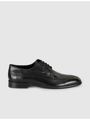 Cabani Siyah Brogue Klasik Ayakkabı