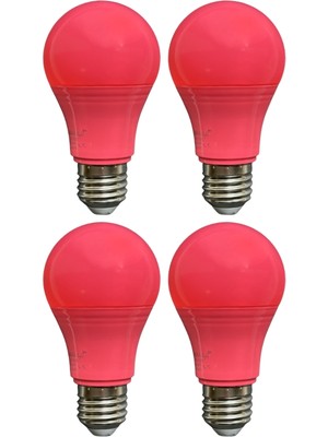 Avarson (4 Adet) Osaka 10W Pembe Işık E27 Duylu (Kalın Duy) LED Ampul