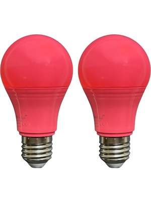 Avarson (2 Adet) Osaka 10W Pembe Işık E27 Duylu (Kalın Duy) LED Ampul