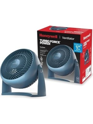 Vuralsin38 Honeywell Turboforce Turbo Vantilatör HT900NE4 Sessiz Soğutma, 90 Dereceye Kadar Ayarlanabilir Eğim Açısı, 3 Hız Ayarı, Duvara Montaj, Masa Vantilatörü - Mavi