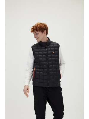 Bad Bear Miner Vest Siyah Erkekler için Şık Yelek S Beden Modern Kesim Kalıbı
