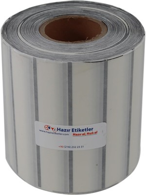 Vuralsin38 Pp Şeffaf Kutu Kapatma Etiketi Rulo Etiket, 100MM x 20MM Çap 900 Adet, Yuvarlak Transparan