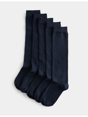 Marks & Spencer 5'li Freshfeet:trade_mark: Diz Altı Çorap (2-11 Yaş)