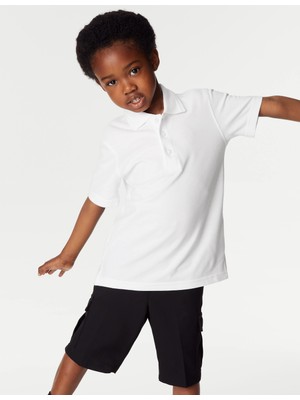 Marks & Spencer Saf Pamuklu 2'li Polo Yaka T-Shirt (2-16 Yaş)