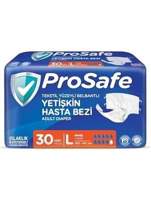 Vuralsin38 Prosafe Belbantlı Hasta Bezi Büyük (L) 30 Adet