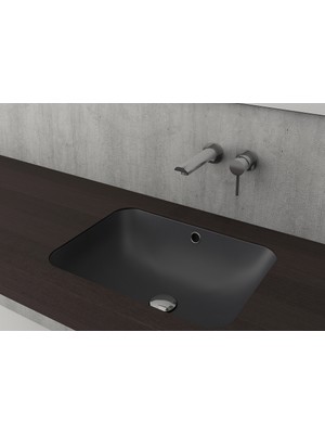 Bocchı Scala Tezgah Altı Lavabo 55 cm -Mat Antrasit