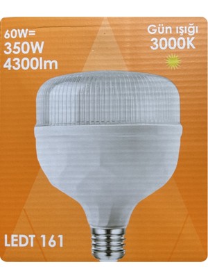 Avarson (1 Adet) Osaka 60W (350W) Sarı Işık E27 Duylu (Kalın Duy) LED Torch Ampul