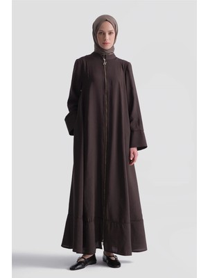 Armine Garni Detaylı Modal Ferace Kahve