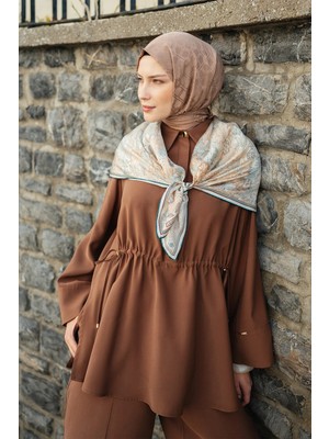 Armine Beli Büzgülü Takım Camel