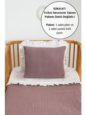 Pamuka Pike Takımı Bebek Örgü Desen-Mürdüm
