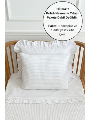 Pamuka Pike Takımı Bebek Örgü Desen-Beyaz