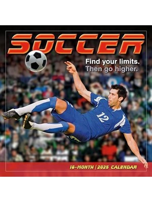 Vuralsin38 Futbol 2025 Duvar Takvimi, 16 Aylık Spor Takvimi, 30,48 cm x 30,48 cm