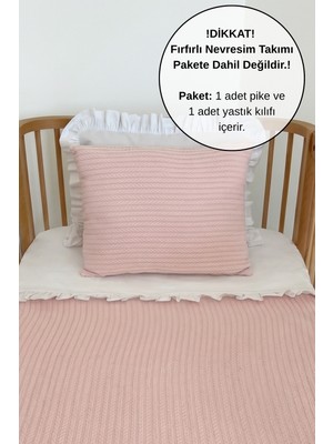 Pamuka Pike Takımı Bebek Örgü Desen-Açık Pembe