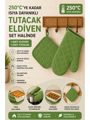 Fırın Eldiveni Fırın Tutacağı Premium Isı Geçirmez Mutfak Eldiveni Tutacak Isıya Dayanıklı Eldiven