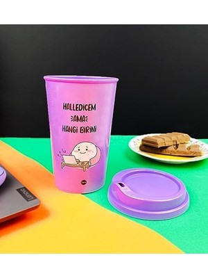 Vuralsin38 2'li Ama Hangi Birini Tasarımlı Plastik Kahve Bardağı