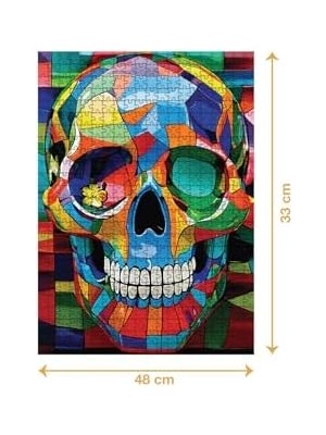 Vuralsin38 Renkli Kuru Kafa 500 Parça 2,2mm Kalınlık 48X33CM Profesyonel Hobi Puzzle Yapboz Serisi