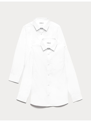 Marks & Spencer 2'li Slim Fit Uzun Kollu Gömlek (2-18 Yaş)