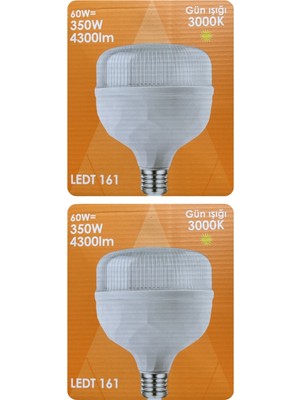 Avarson (2 Adet) Osaka 60W (350W) Sarı Işık E27 Duylu (Kalın Duy) LED Torch Ampul