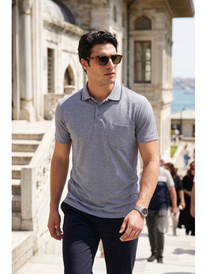 Buratti Pamuklu Regular Fit Göğüs Cepli Düğmeli Polo T Shirt Erkek Polo T Shirt 4565001