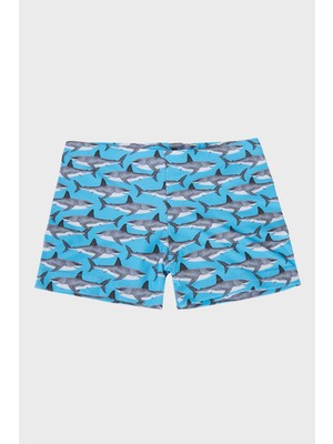 Slipstop Santana Junior Desenli Lastikli Bel Boxer Mayo Short Erkek Çocuk Mayo Short SR2631000008