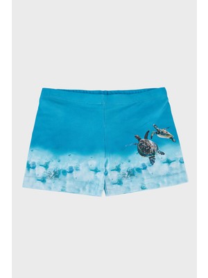 Slipstop Caretta Desenli Beli Lastikli Boxer Mayo Short Erkek Çocuk Mayo Short SR2632000005