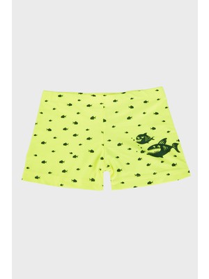 Slipstop Chucky Desenli Lastikli Bel Boxer Mayo Short Erkek Çocuk Mayo Short SR2631000006