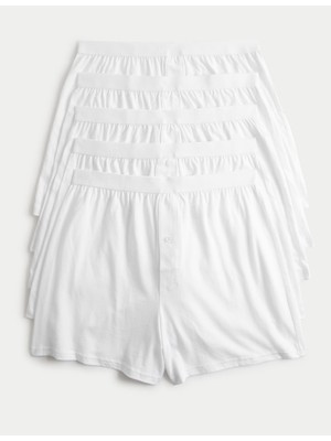 Marks & Spencer Saf Pamuklu 5'li Cool & Fresh™ Boxer Seti