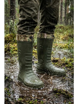 Gezer Kışlık Erkek Çizme Haki Renkli Outdoor Kullanıma Uygun 45 Numaralı Rahat Taban