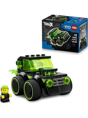 Die Grup LEGO City Araçlar - Video Oyunu Yarış Arabası 60484 – 5 Yaş ve Üzeri Çocuklar Için Küçük Sürücü Minifigürü Içeren Yaratıcı Oyuncak Yapım Seti, Çocuklar Için Eğlenceli Hediye Fikri (64 Parça)