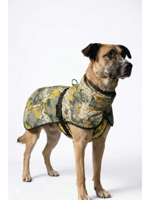Die Grup Büyük Irk Köpek Yağmurluğu, Pixel & Earth Camo 9-55KG (5xl, Earth)