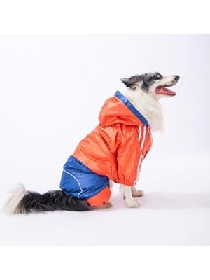 Die Grup Bicolor Bej-Yeşil Polarlı Su Geçirmez Orta-Büyük Irk Köpek Yağmurluk Tulum (3xl)