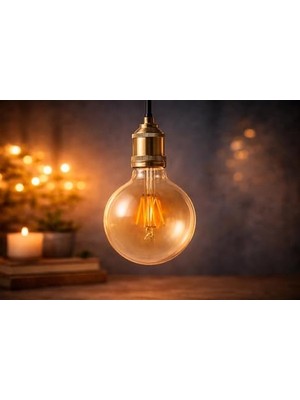 Die Grup Cata CT-4286 Rustik LED Ampul G95 9W E27 Amber 2700K Vintage Filament Dekoratif Ampul 850 Lm          [enerji Sınıfı F]
