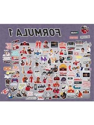Die Grup Formula 1 Ralli Pilotları Laptop Notebook Telefon Kılıfı Sticker Paketi