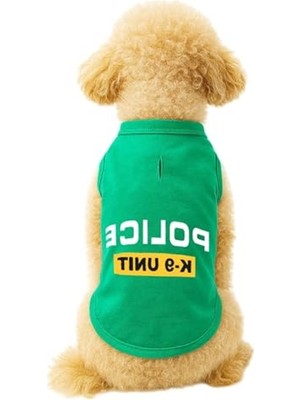 Die Grup Kedi ve Köpek Kıyafeti & Elbisesi Yeşil Police K 9 Unit Atlet 2xl