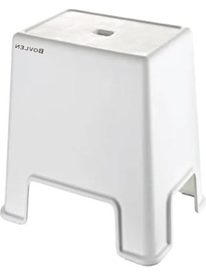 Die Grup Büyük Boy Kaymaz Banyo Taburesi - 150 kg Taşıma Kapasiteli Kaydırmaz Banyo Taburesi - Çocuk Taburesi - Basamak Tabure - 1. Sınıf Sert Plastik 45 x 40 x 24 cm (Büyük Boy)