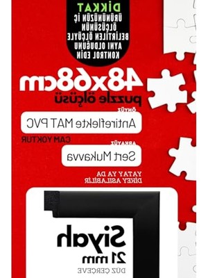 Die Grup 21LIK Puzzle Poster Resim Çerçevesi Pvcli Postersiz Resimsiz Çerçeve (Siyah, 48X68)
