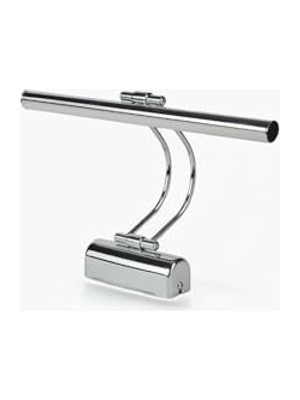 Die Grup Enerji Tasarruflu Flüt LED Aplik Banyo Tablo Çalışma Masası Duvar Sanat Eseri Ayna Dekoratif ve Modern Aydınlatma 35 cm Elektrikli 6500K Beyaz Işık (Gümüş(Krom))          [enerji Sınıfı A]