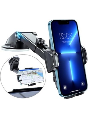 Die Grup Araç Cep Telefonu Tutucu, Ultra Sağlam Araç Cep Telefonu Tutucu, Gösterge Paneli ve Ön Cam Için Vantuz, Çok Yönlü Silikon Darbeye Dayanıklı, 360° Dönebilir, Tek Düğmeyle Çıkarma, 3,8 – 6,7 Inç