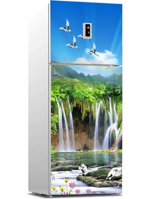 Buzdolabı Kaplama Dolap Kaplama Etiketi 3D Doğal Görünüm