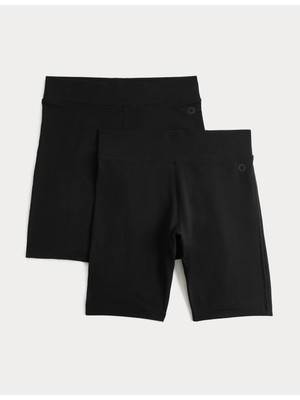 Marks & Spencer 2'li Regular Fit Biker Şort (2-16 Yaş)