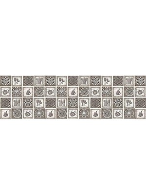Vuralsin38 Mutfak Tezgah Arası Folyo Kaplama Folyosu Kare Desen 60 x 300