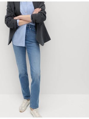 Marks & Spencer Magic Shaping Yüksek Bel Straight Leg Jean Pantolon