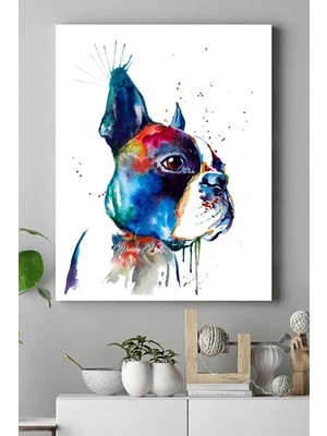 Vuralsin38 (PSTER16192) Sanatsal Köpek Hayvan Kanvas Tablo 21 x 30