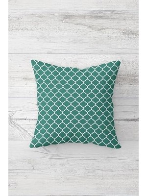Vuralsin38 Pelangi Mint Ogea Desenli Çift Tarafı Baskılı Gizli Fermuarlı Yastık Kılıfı Kırlent Koltuk Yastık Kılıfı, Gök Mavisi 45 x 45