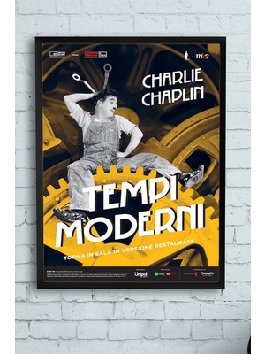 Vuralsin38 (PSTER12377) Modern Times-Asri Zamanlar Film Afişi Çerçeveli Tablo 2 (21X30CM)