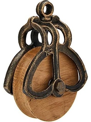 Vuralsin38 Ahşap ve Metalden Vintage Makara, Ölçüler: 12,5 x 6,5 x 18 Cm, 1 kg
