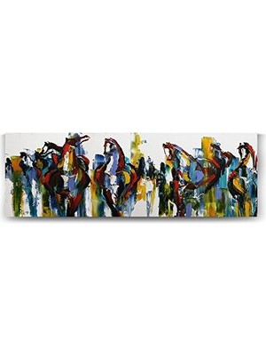 Vuralsin38 The Herd Of Carousel Ponies Tablosu - 120X40CM