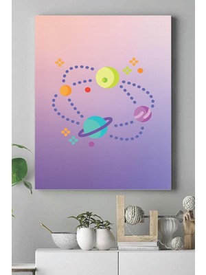 Vuralsin38 (PSTER15251) Uzay Temalı Çocuk Odası Kanvas Tablo 40 x 60