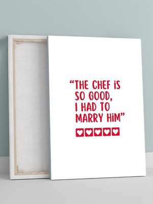 Vuralsin38 Chef's Delight, Şefin Lezzeti Eğlenceli, Pop Art Mutfak Kanvas Tablo - Tuval Tablo