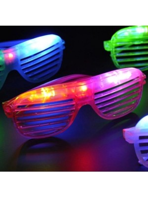 Mey İthalat Mey Ithalat® LED Işıklı Renkli Panjur Gözlük 12 Adet